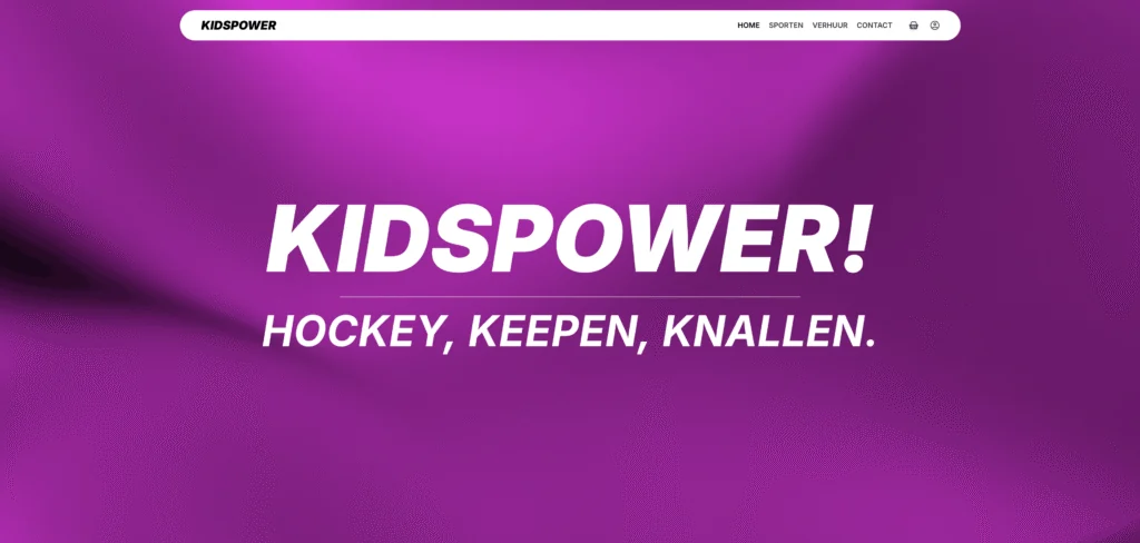 Website van KidsPower, een project van WIJZR